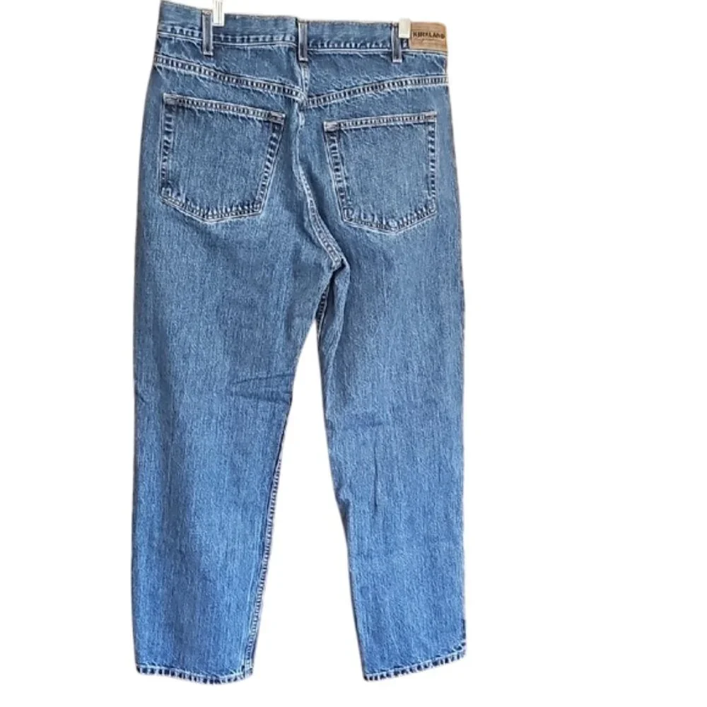 Kirkland Signature Classic Blue Denim Jeans 100% cotton 34x30